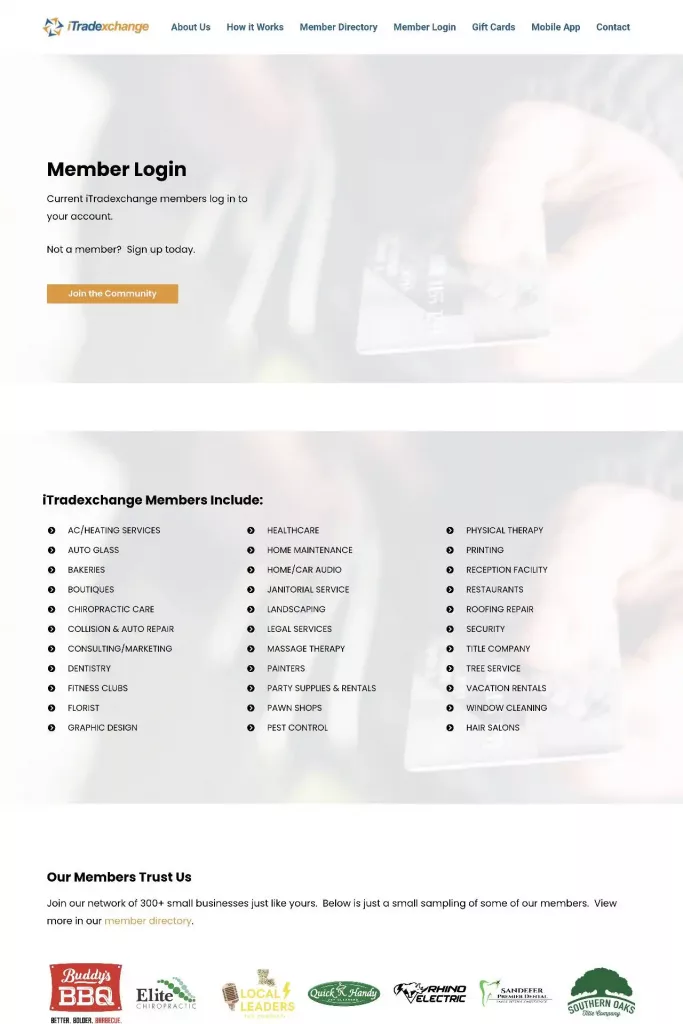 https itradexchange.biz member login