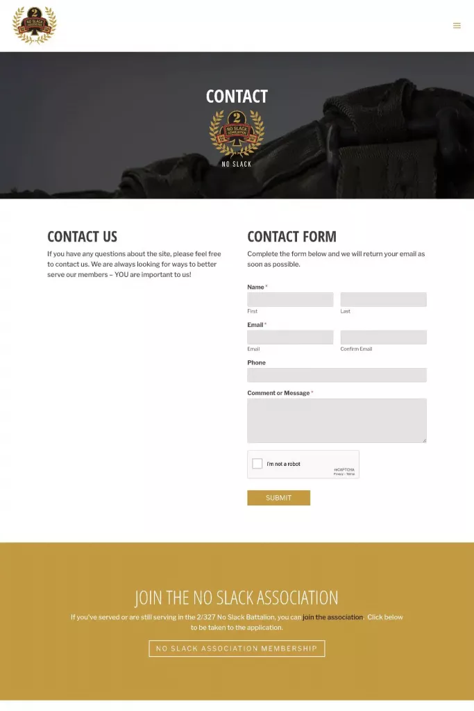 https noslackassociation.com contact