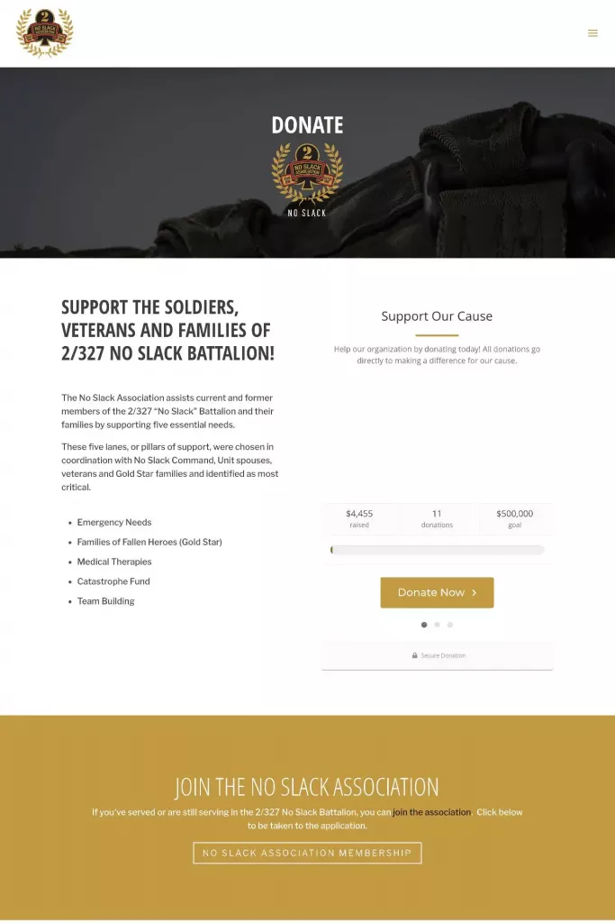 https noslackassociation.com donate