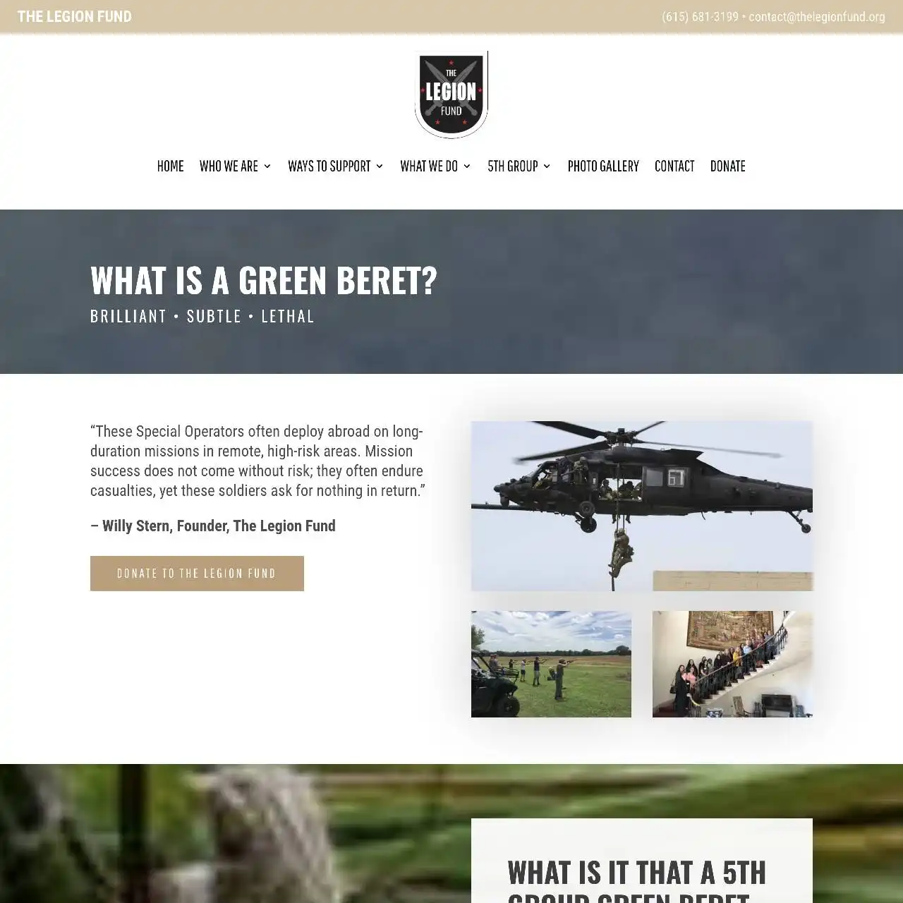 https thelegionfund.org 5th what is green beret