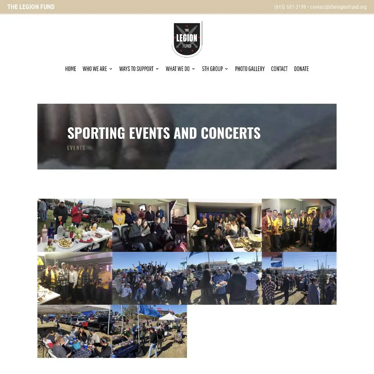 https thelegionfund.org events sporting events and concerts