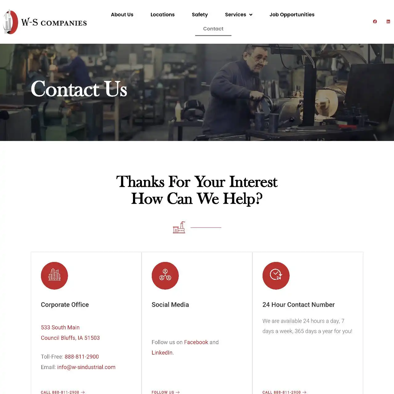 industrial website design development https w sindustrial.com contact
