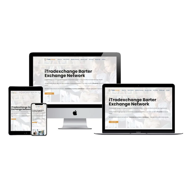itradexchange barter network website redesign mockup