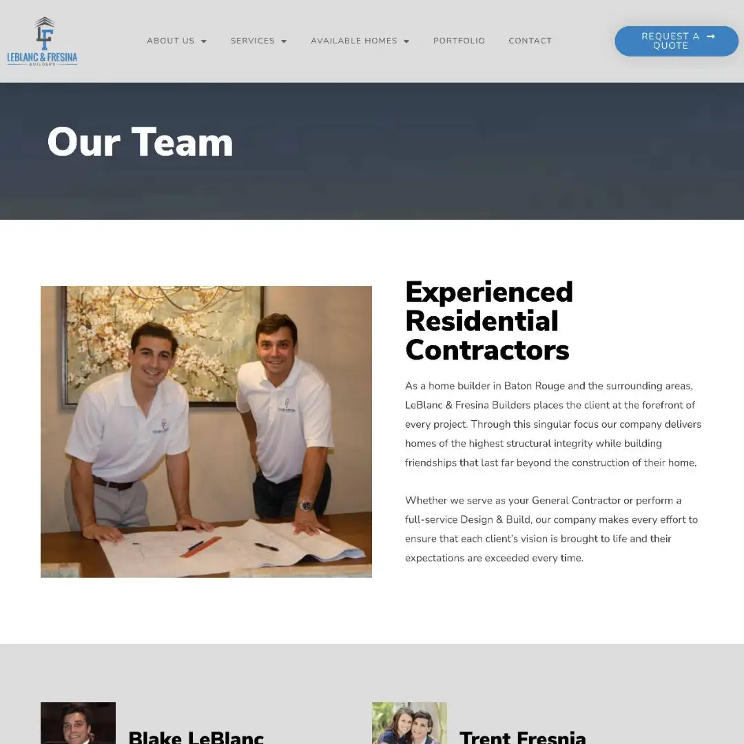 lf builders la custom home builder web designhttps lfbuildersla.com our team