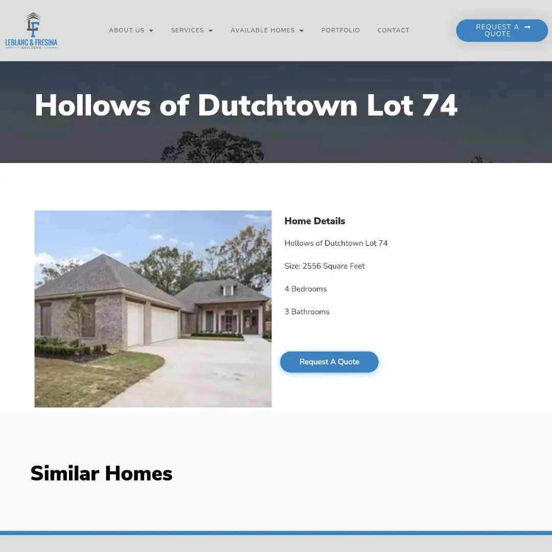 lf builders la custom home builder web designhttps lfbuildersla.com project hollows of dutchtown lot 74