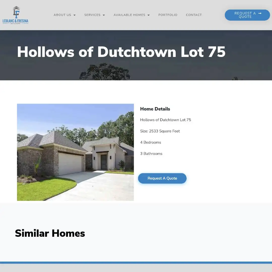 lf builders la custom home builder web designhttps lfbuildersla.com project hollows of dutchtown lot 75