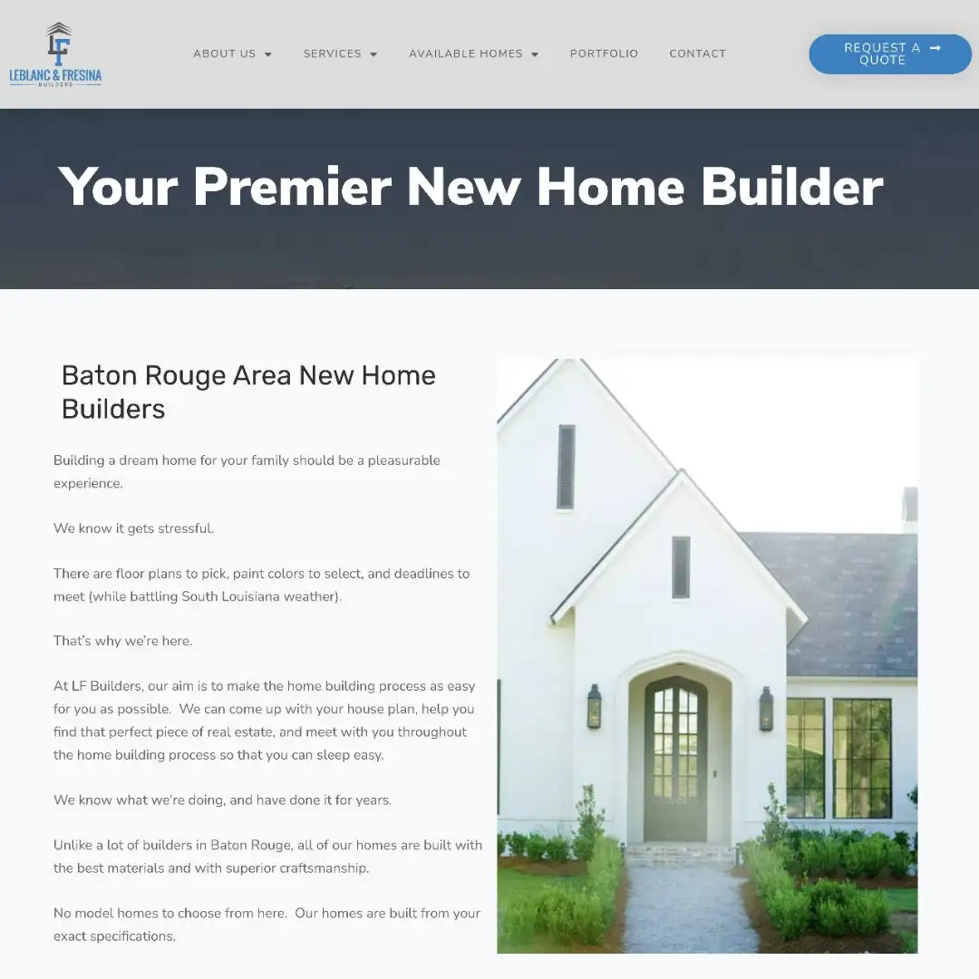 lf builders la custom home builder web designhttps lfbuildersla.com services new home construction