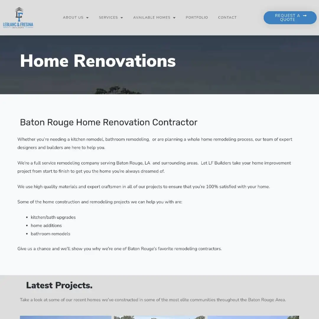 lf builders la custom home builder web designhttps lfbuildersla.com services renovations