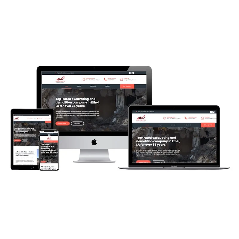 morgan construction website mockup