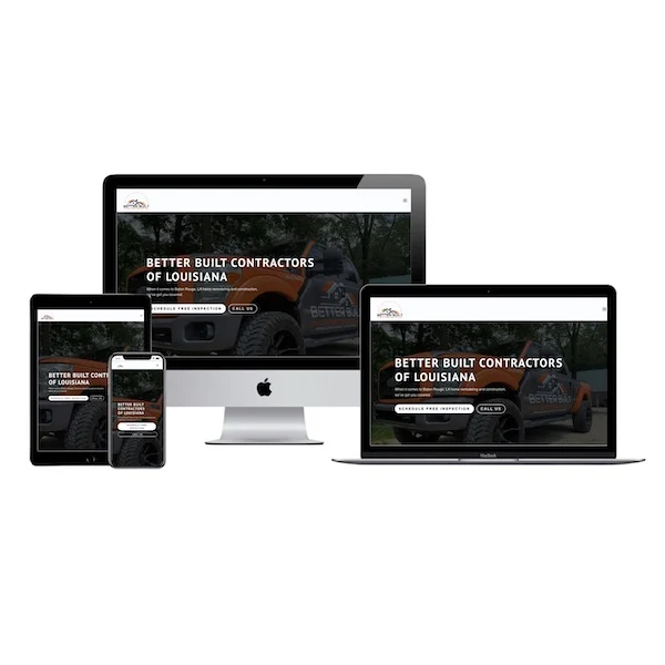 better built contractors denham springs louisiana website development screenshot