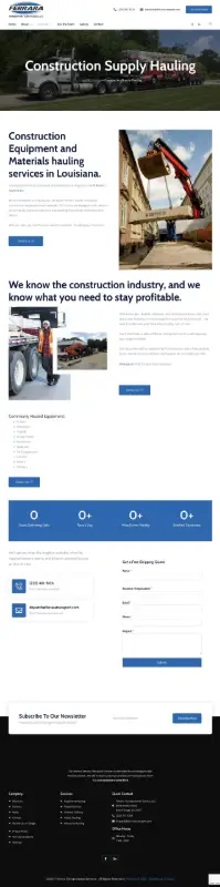 ferrara transportation services baton rouge website redesign companyservices construction