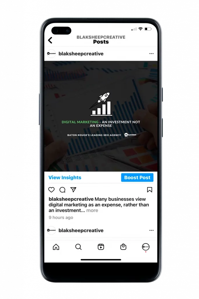 blaksheep creative instagram content marketing denham springs