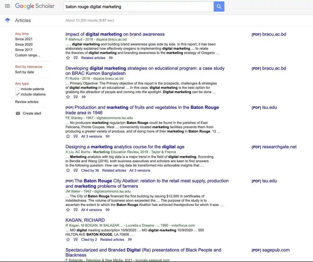 google scholar for high quality blog post research