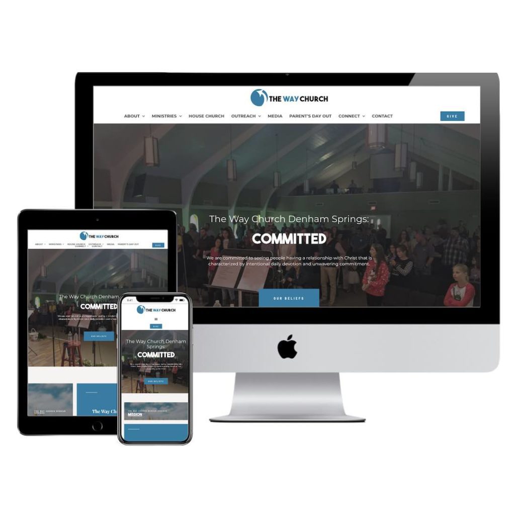 the way church denham springs church website redesign