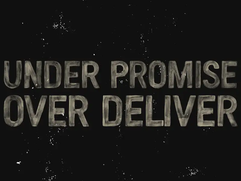 under promise and over deliver small business new year resolution 2022