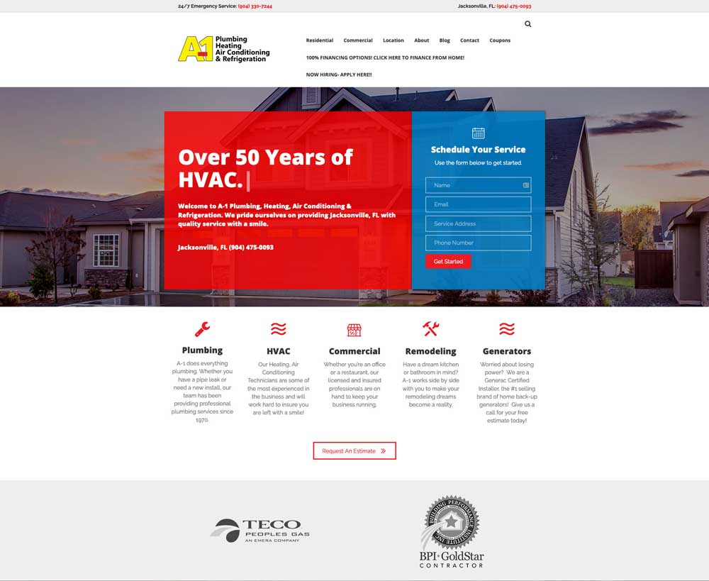 a1 plumbing heating ac refrigeration best plumber website ideas 1