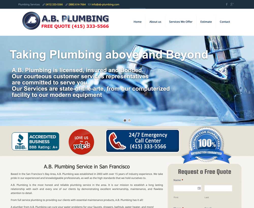ab plumbing best plumber website ideas