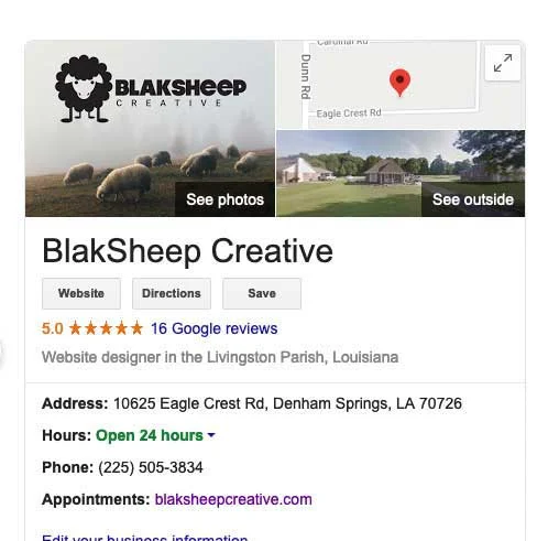 blaksheep creative google my business gmb local seo