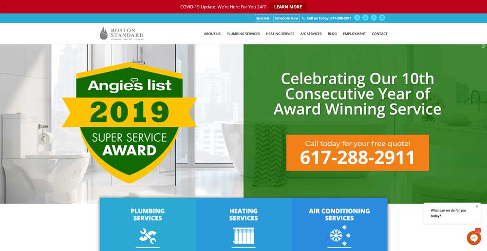 boston standard company best plumber website ideas
