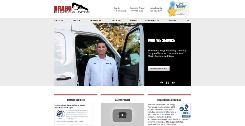 bragg plumbing and heating best plumber website ideas