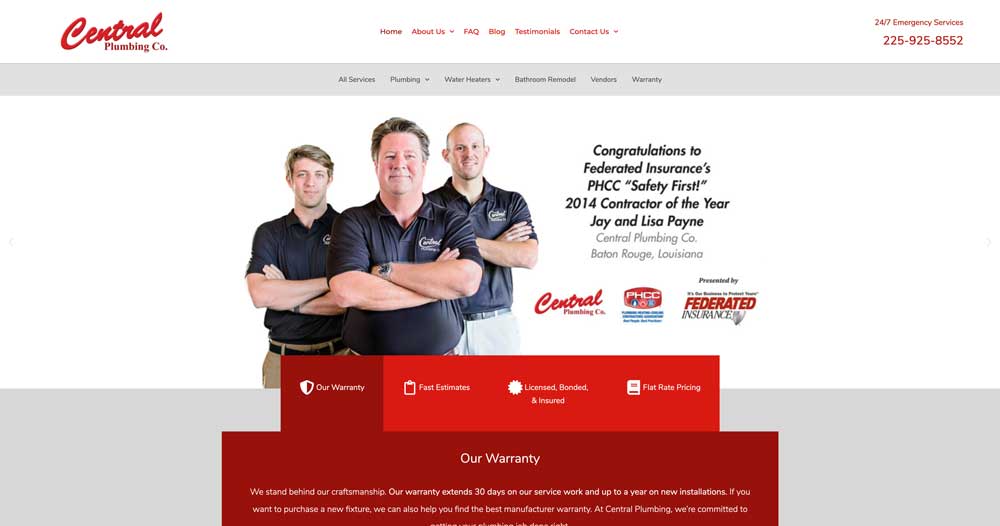 central plumbing baton rouge top 100 plumbing website designs