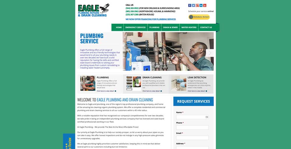 eagle plumbing repairs and drain cleaning top 100 plumbing website list