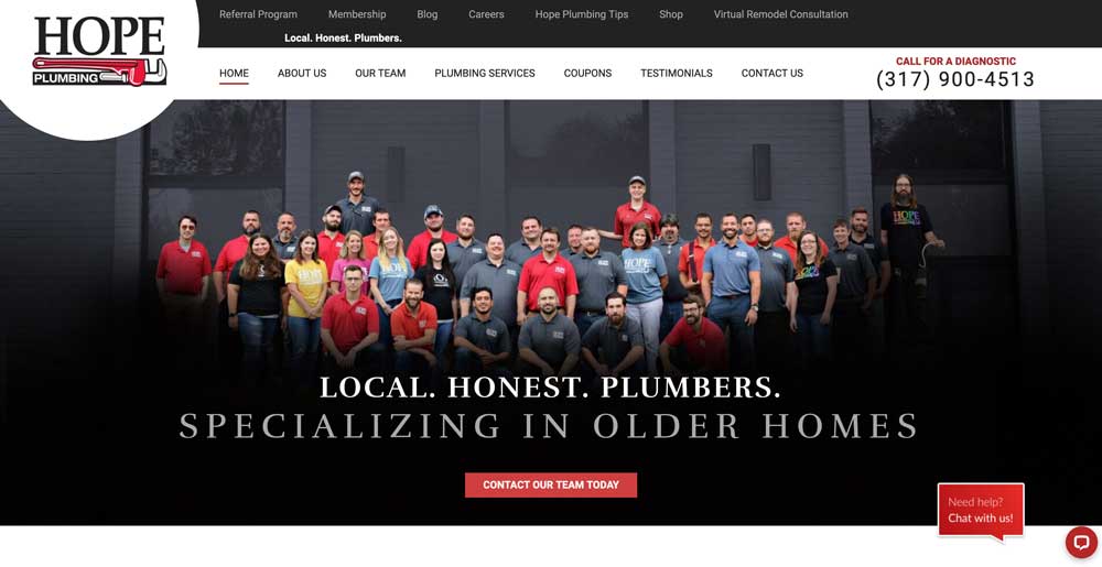 hope plumbing awesome plumbing website top 100 list