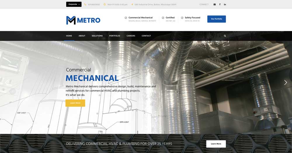 metro mechanical baton rouge plumbing website example top 100 list