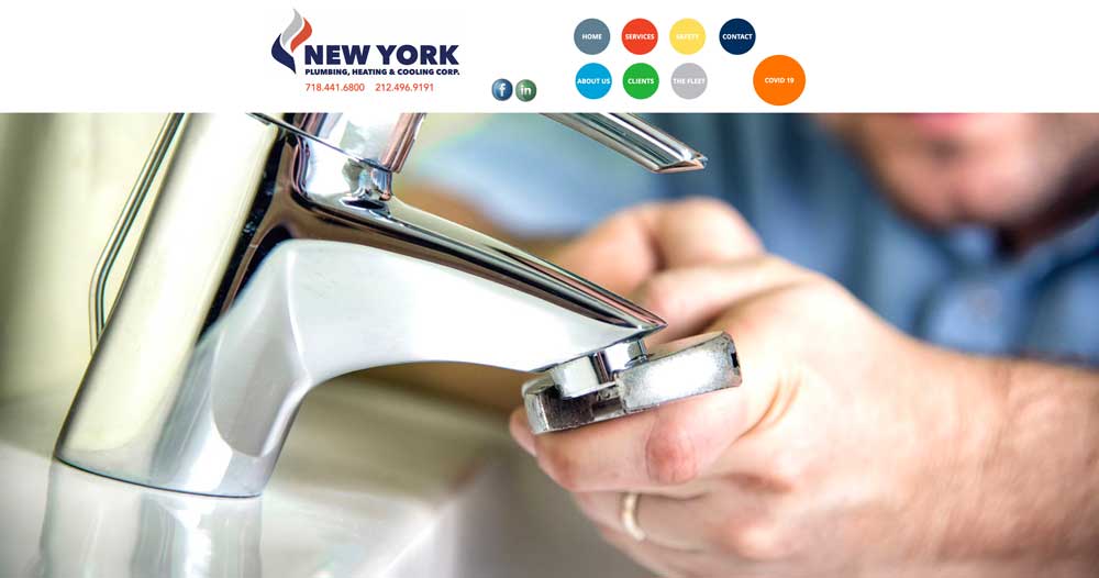 new york plumbing website example top 100 list