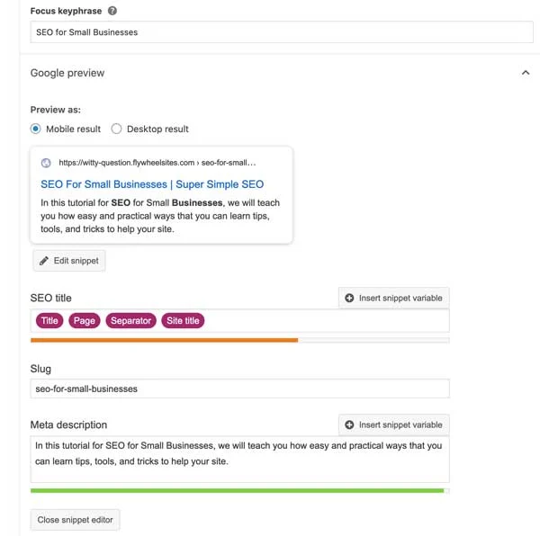 perfect metadata created by yoast seo plugin