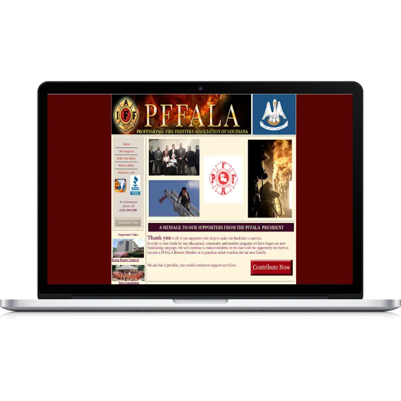 pffala firefighter union website design