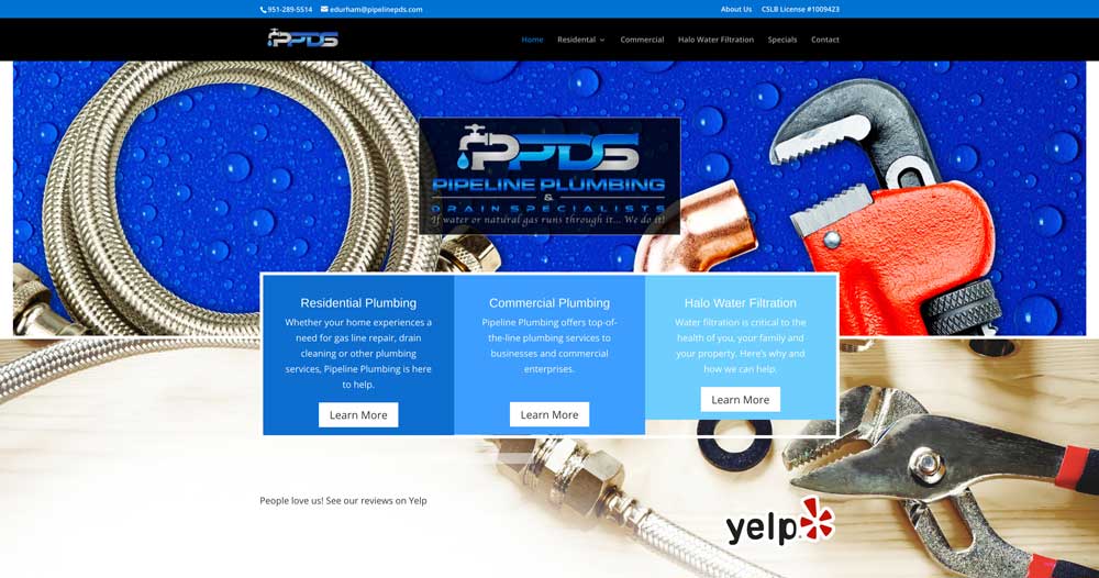 pipe drain specialists plumbing website example top 100 list