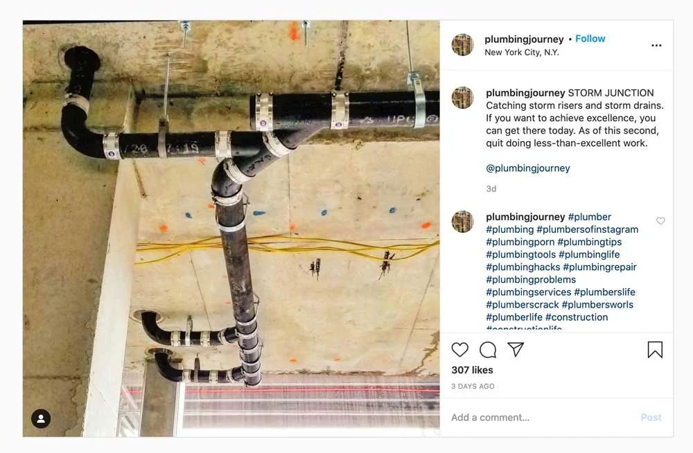instagram marketing for plumbers