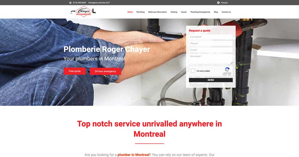 roger chayer on top 100 plumbing website list