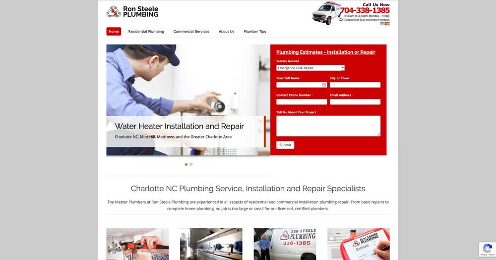 ron steele plumbing top 100 plumbing website list