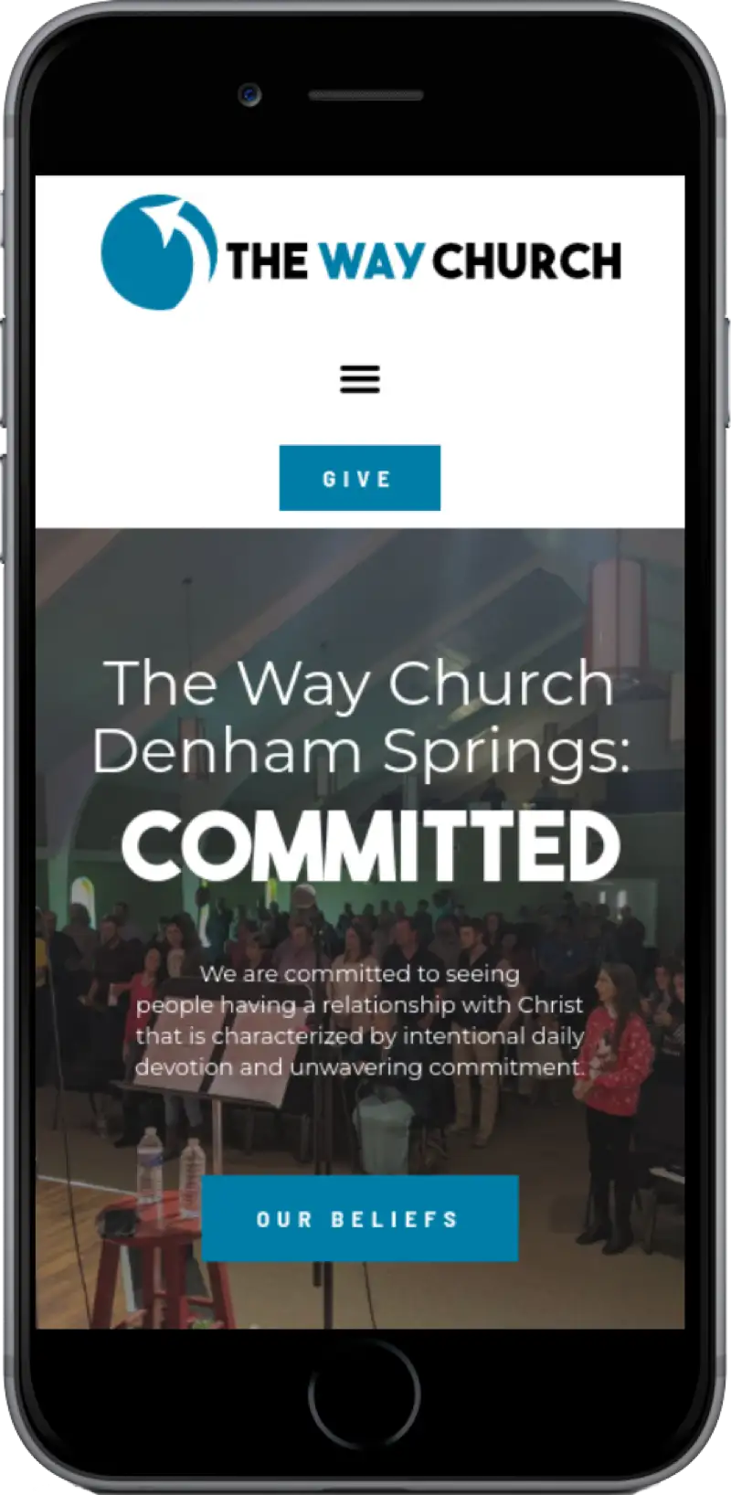 the way church denham springs website mockup