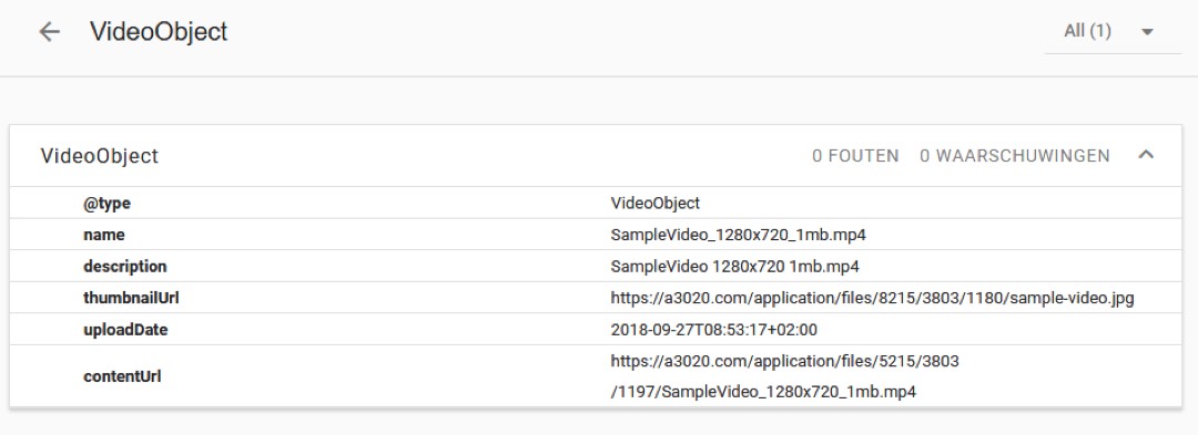 video seo structured data
