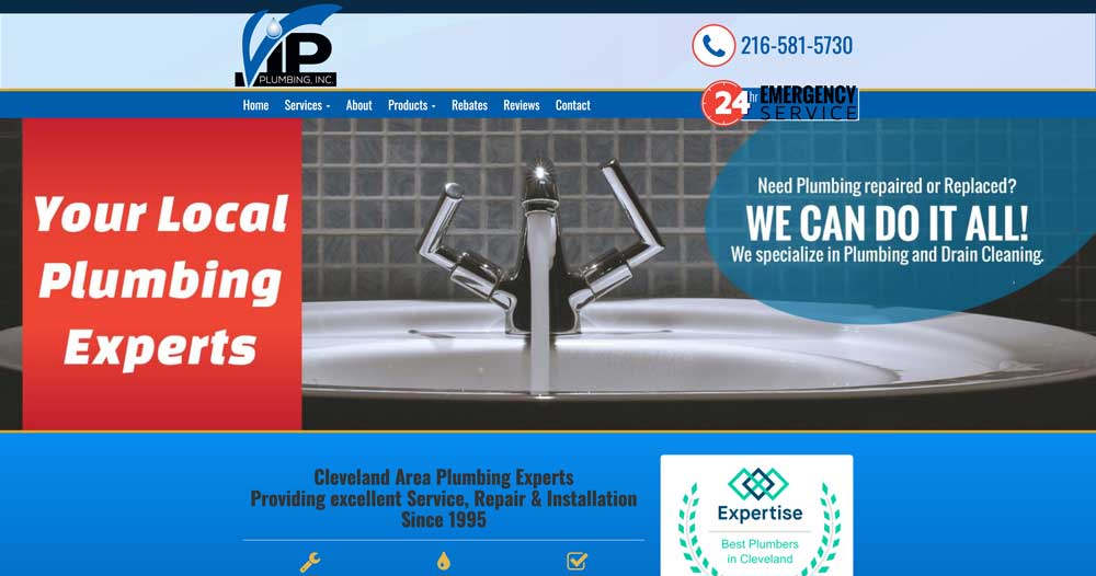 vip plumbing top 100 list plumber websites