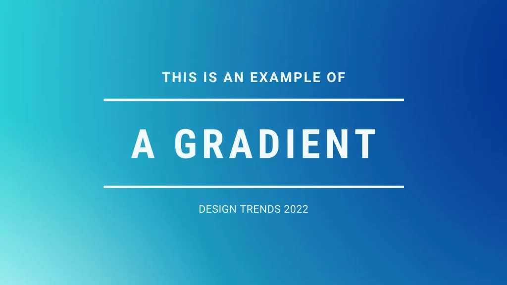 graphic design trend 2022 gradient example