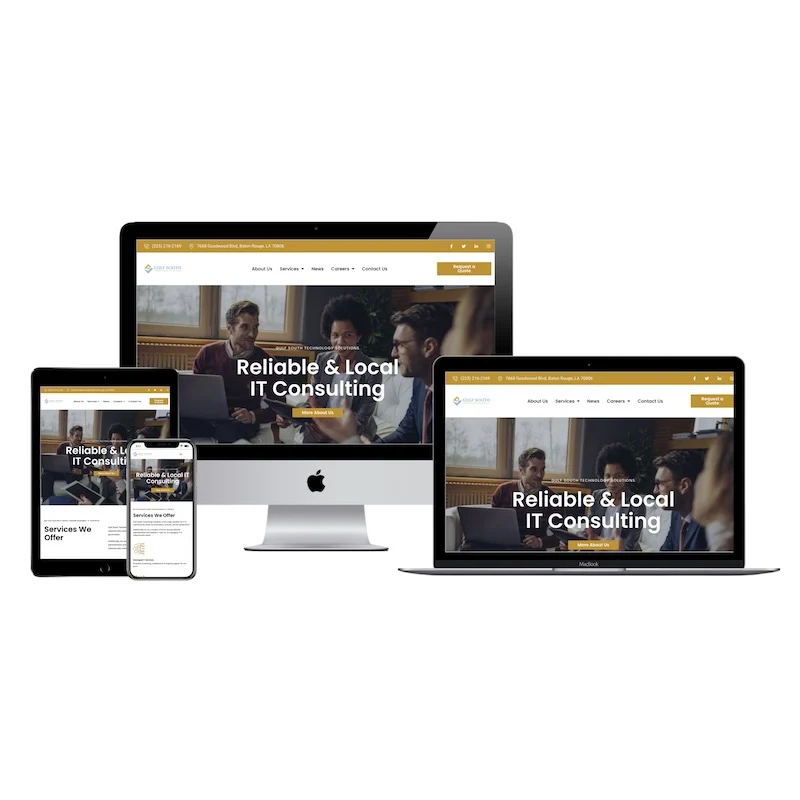 gulf south technology solutions website redesign project