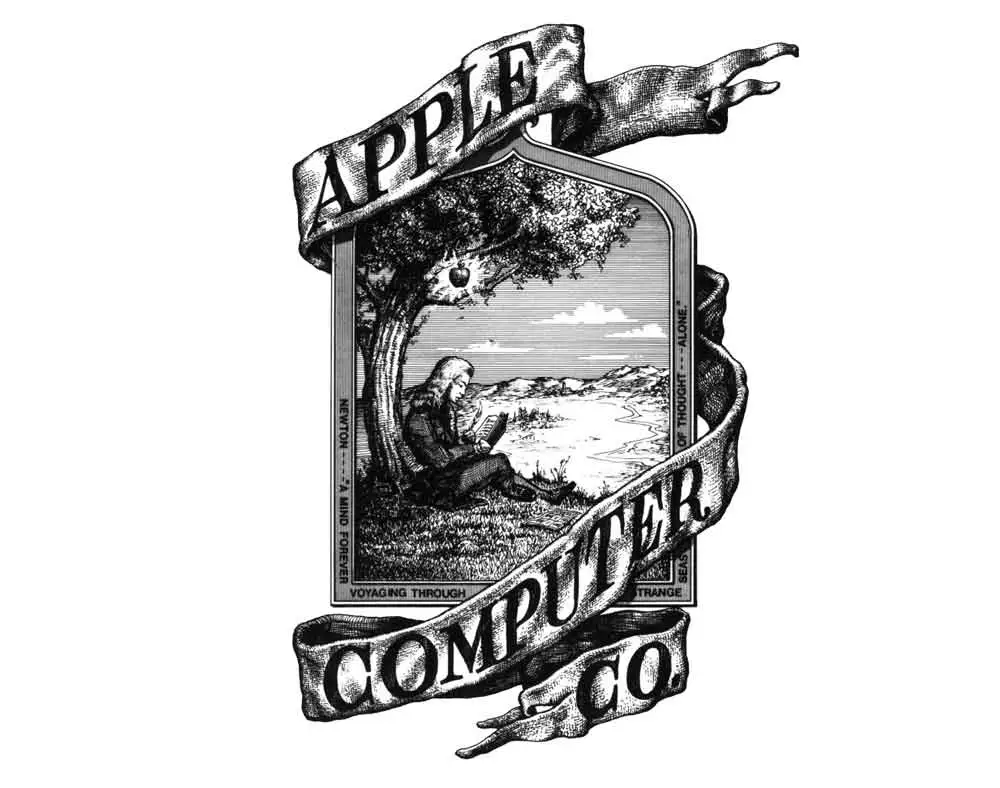 original apple logo graphic design trends 1976