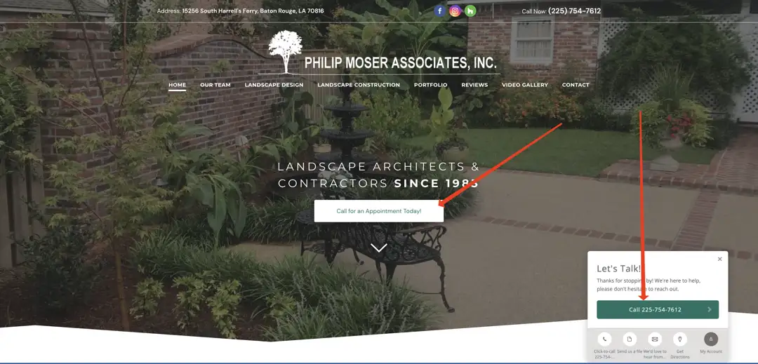 architect website tips call to action