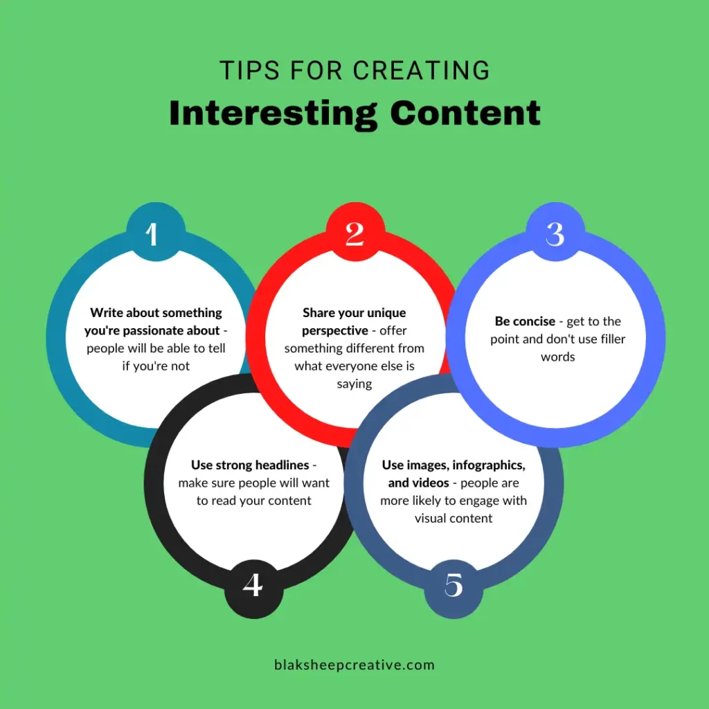 tips for creating interesting content marketing