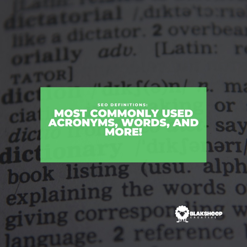 seo definitions acronyms words