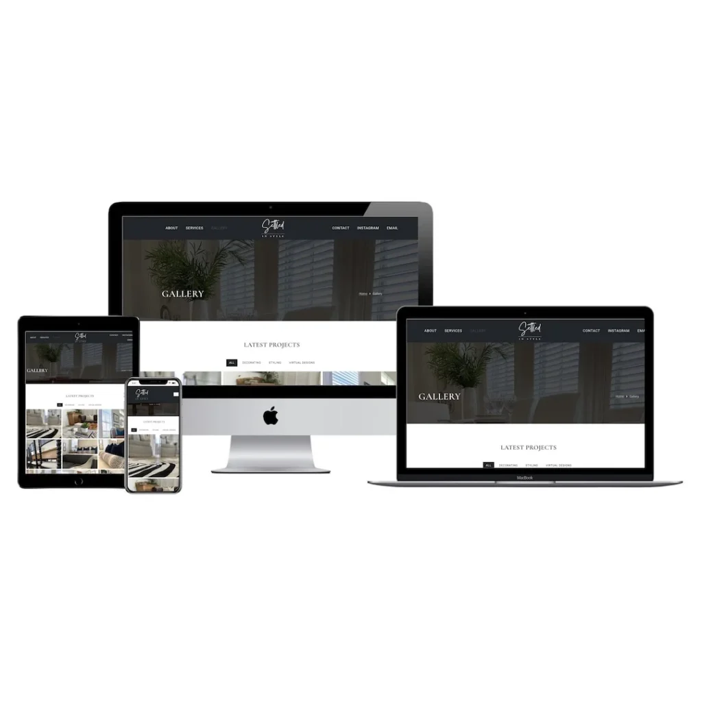 Settled in Style Interior Decorator Website Design Project