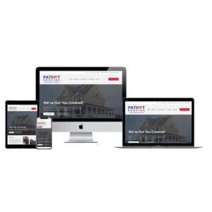 patriot roofing roofing website project mockup