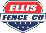 red white blue ellis fence company logo