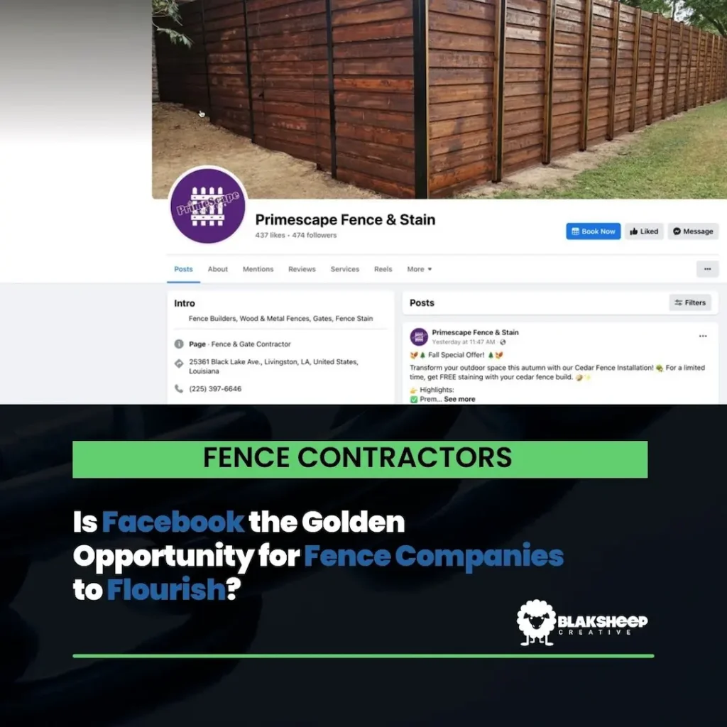 is facebook good for fence companies