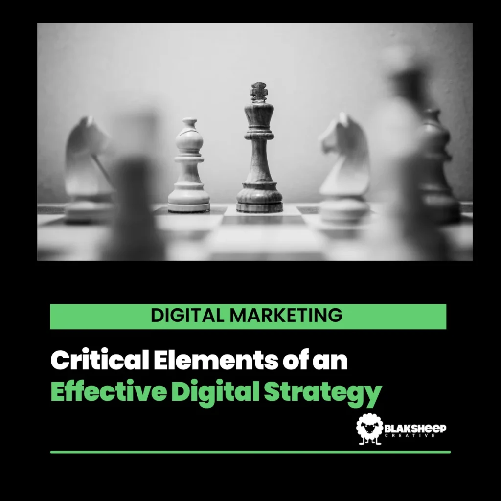 digital marketing critical elements of an effective digital strategy with chess pieces