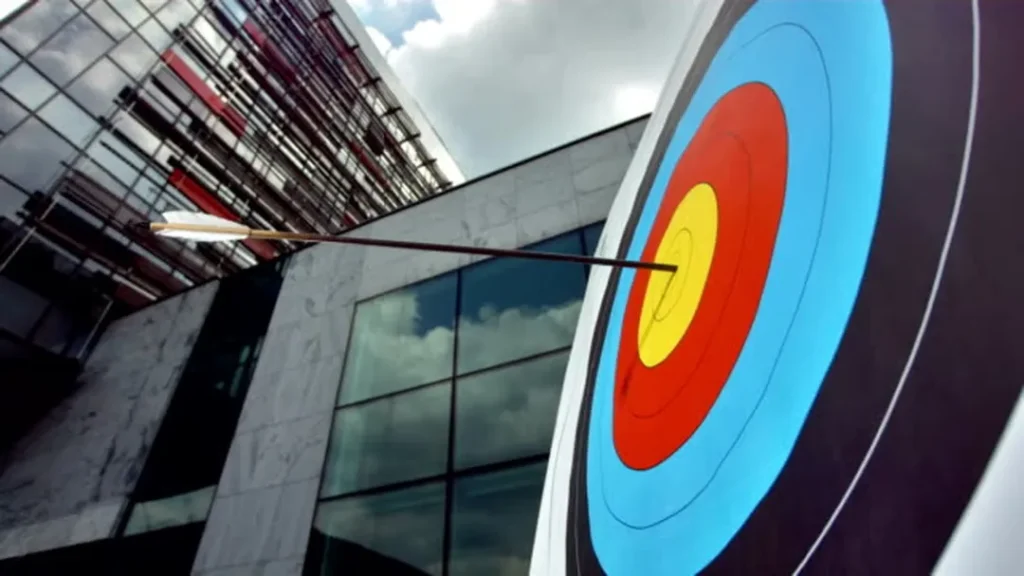 archery target bullseye modern building